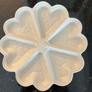 Serving dish, Heart design ceramic dish.